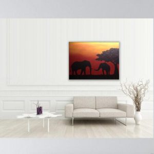 African Sunset Elephants