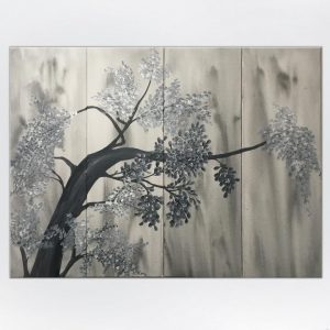 Cherry Blossom Tree Tones of Grays